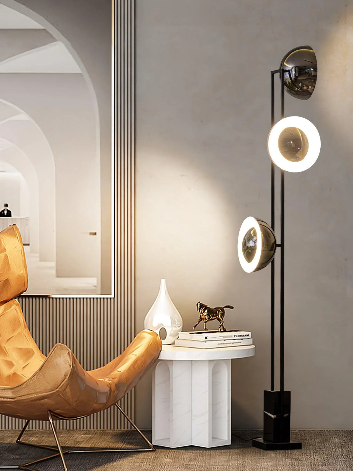 3 Lights Black Pearl Floor Lamp 10