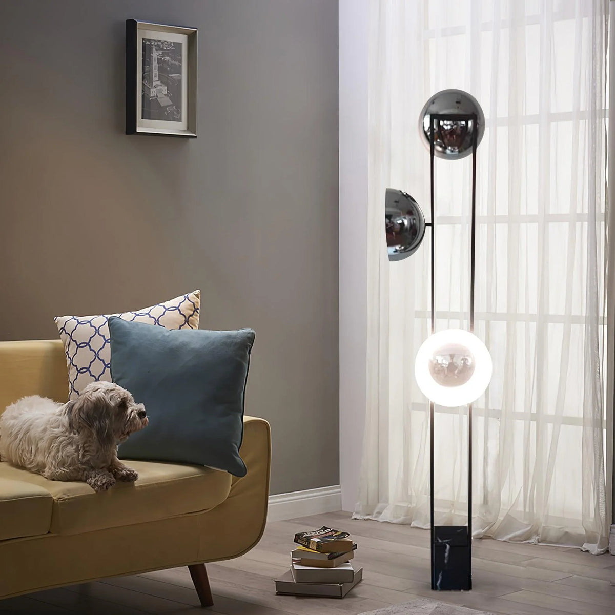 3 Lights Black Pearl Floor Lamp 15