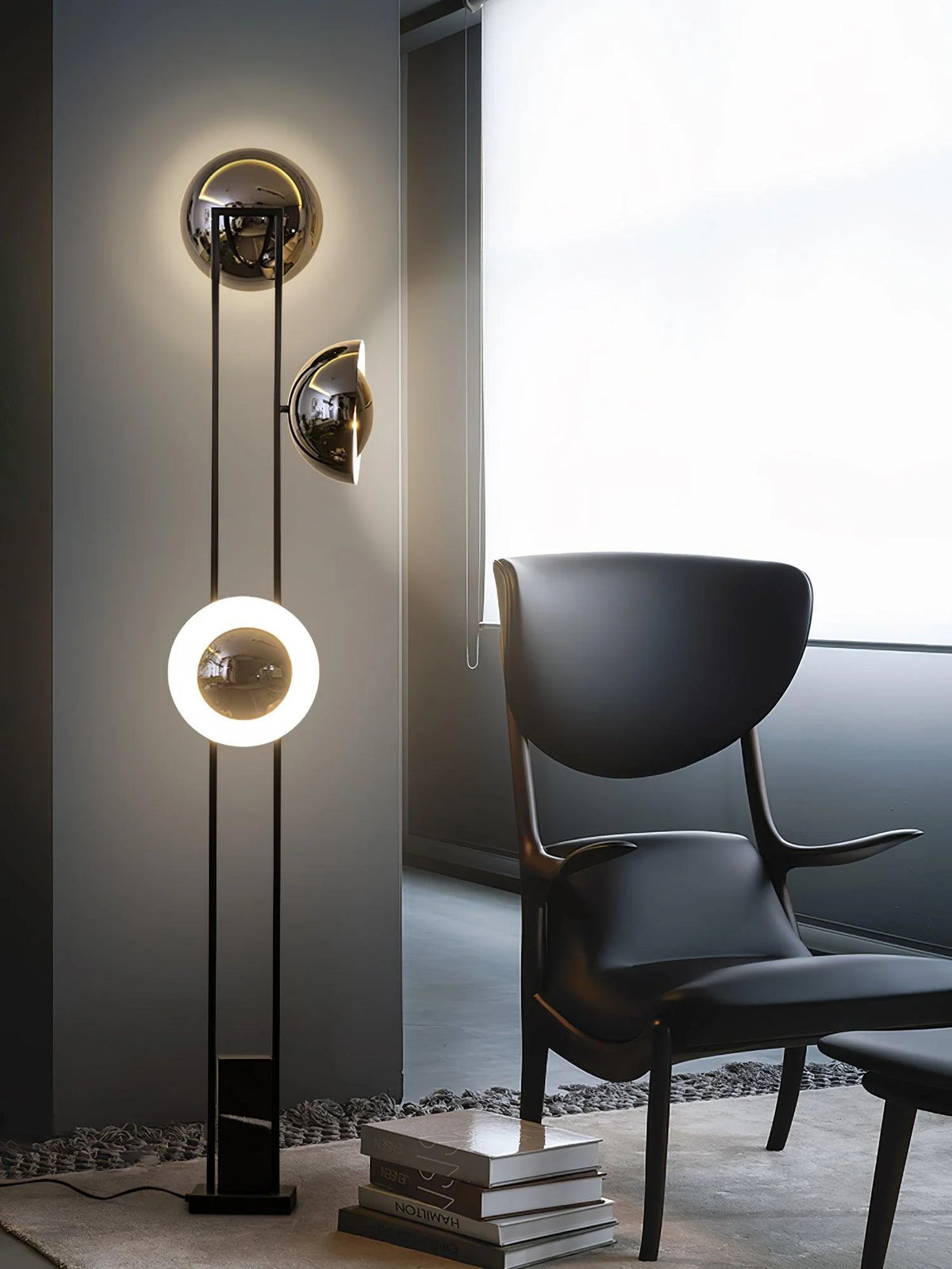 3 Lights Black Pearl Floor Lamp 27