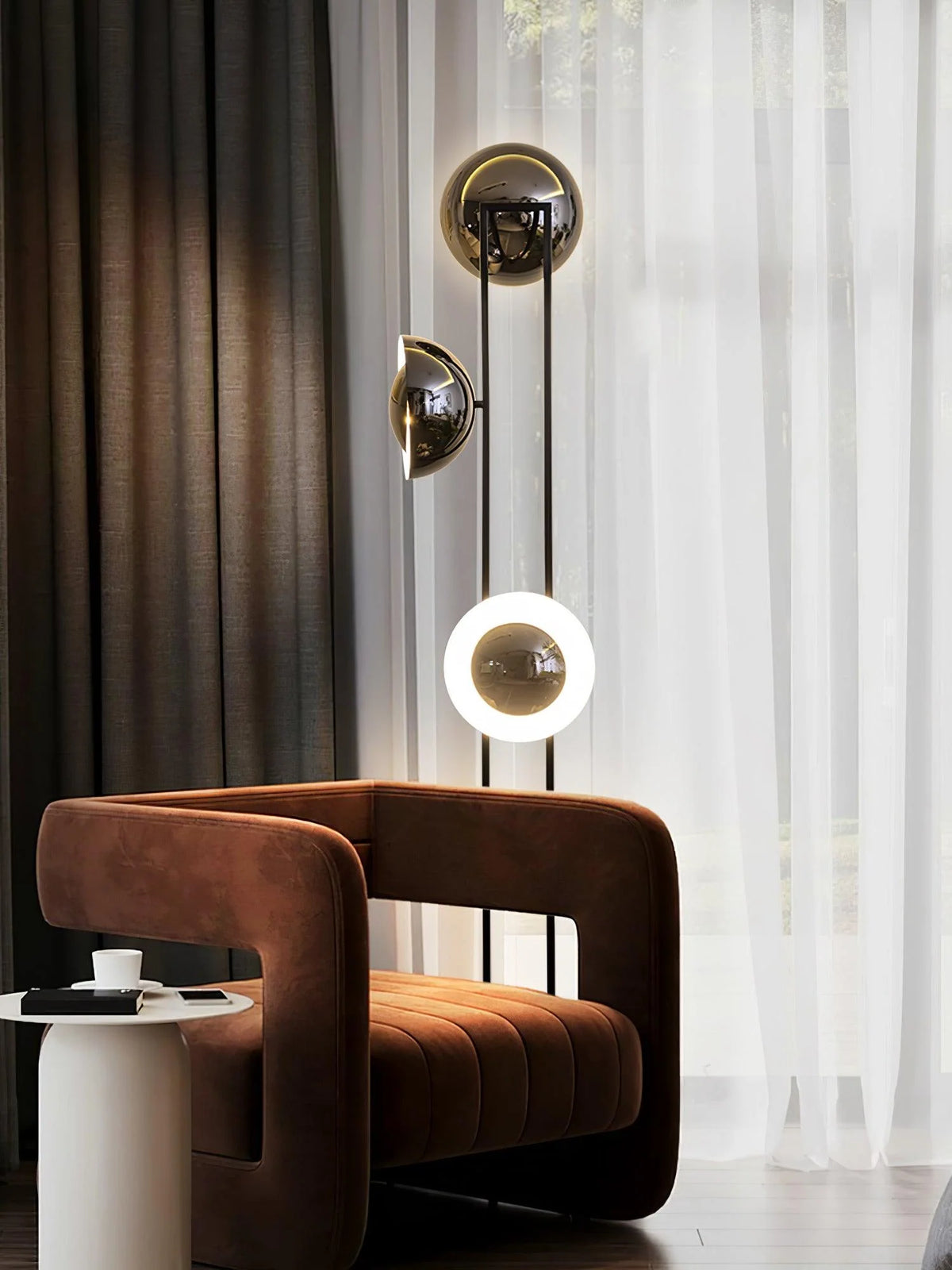 3 Lights Black Pearl Floor Lamp 28