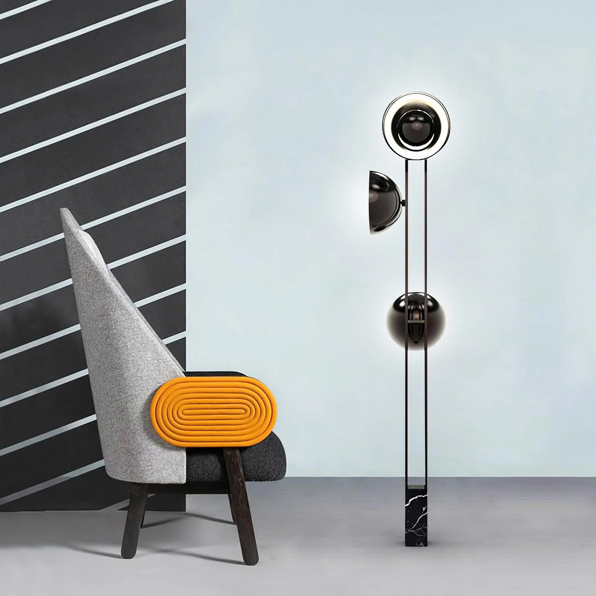 3 Lights Black Pearl Floor Lamp 33