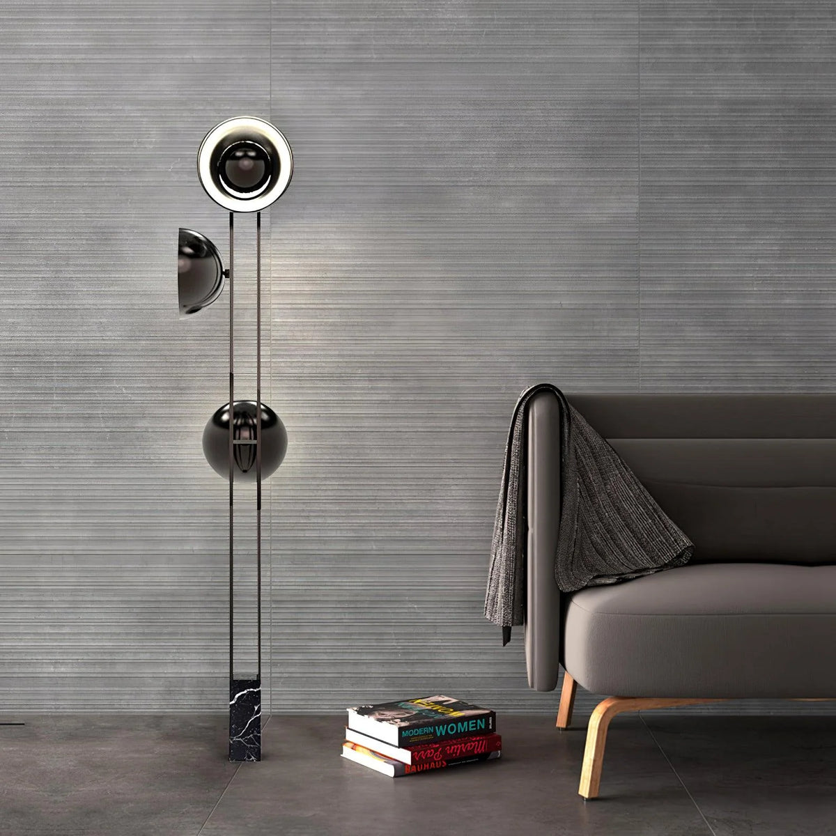 3 Lights Black Pearl Floor Lamp 35