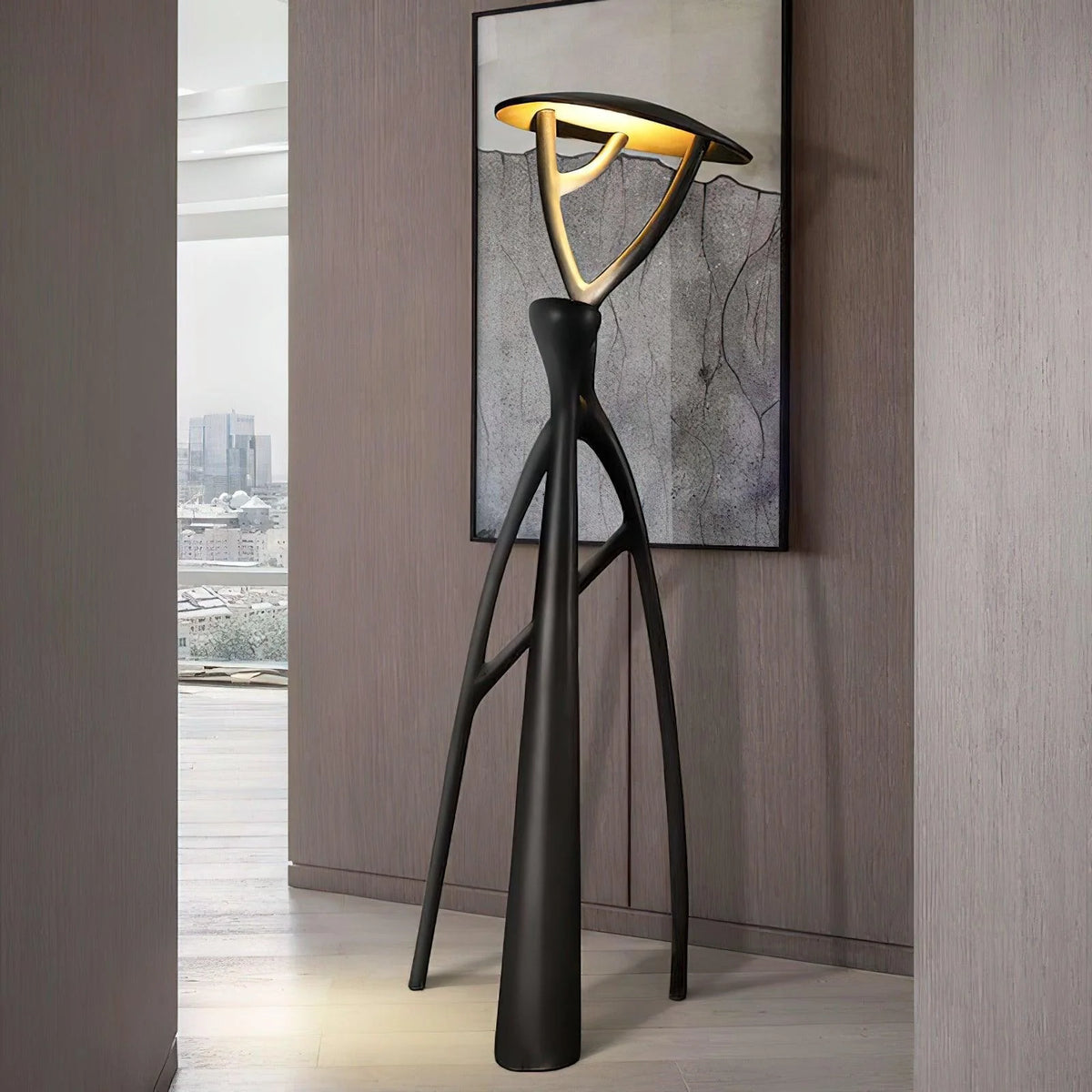 Modern Decorative Floor Lamp: Black branch design ideal for enhancing room aesthetics.