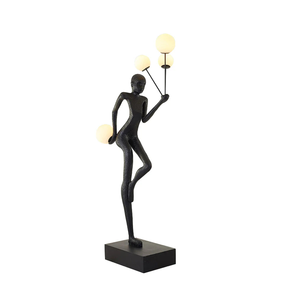 Amelia Sculpture Floor Lamp on white background