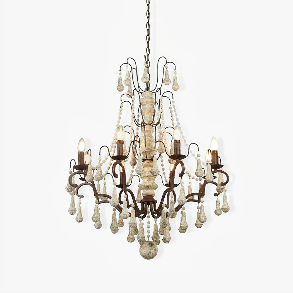 American Vintage Candle Chandelier 12