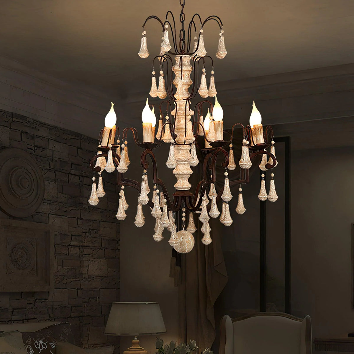 American Vintage Candle Chandelier 2