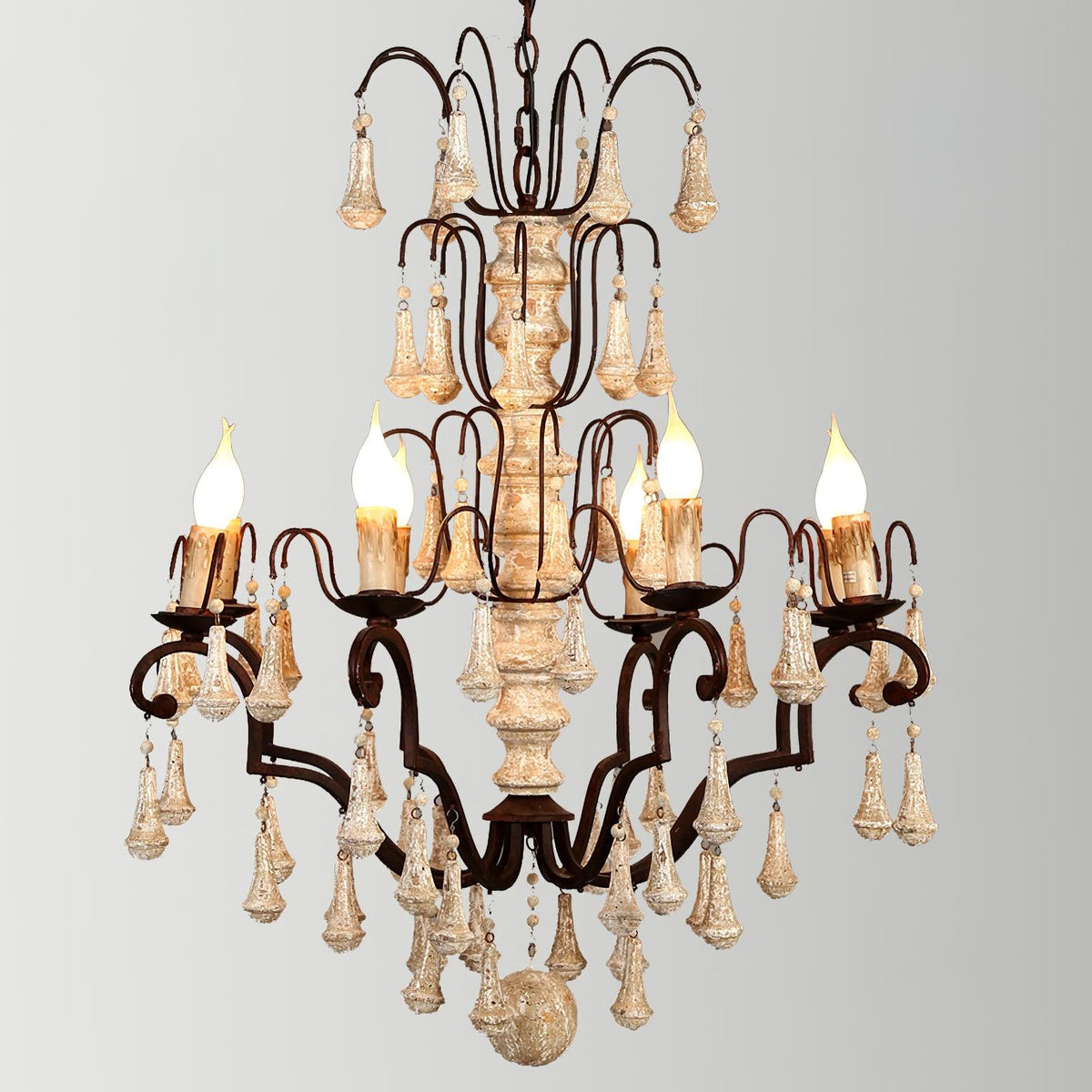American Vintage Candle Chandelier 4
