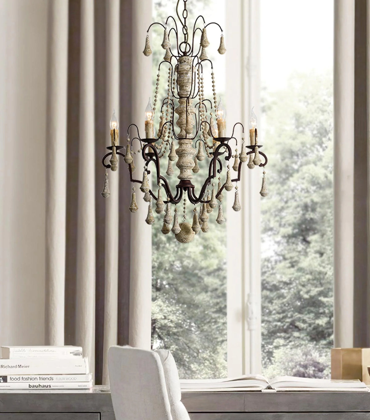 American Vintage Candle Chandelier 6