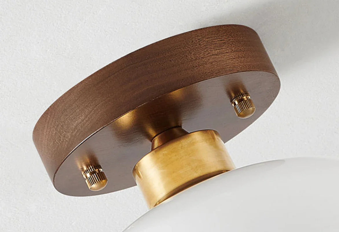Details of the wooden chassis of the Ancient Road Ceiling Light