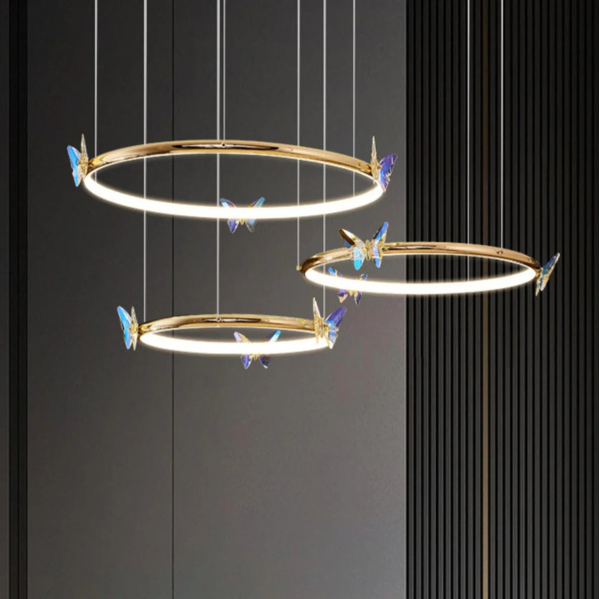 Butterfly Elliptic ring Chandelier 3