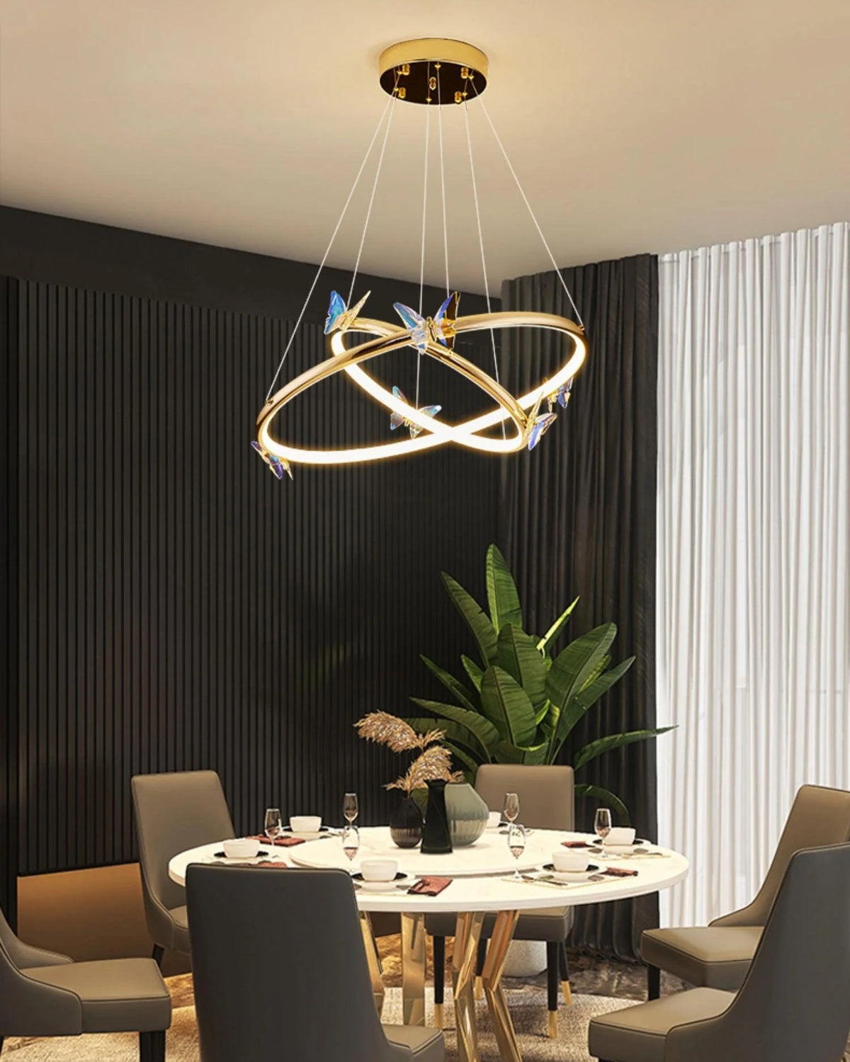 Butterfly Elliptic ring Chandelier 5