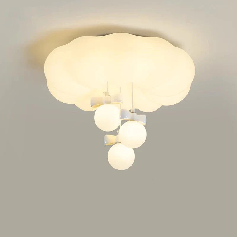 Front view of the bow-knot Cloud Bubble Ceiling Lamp
