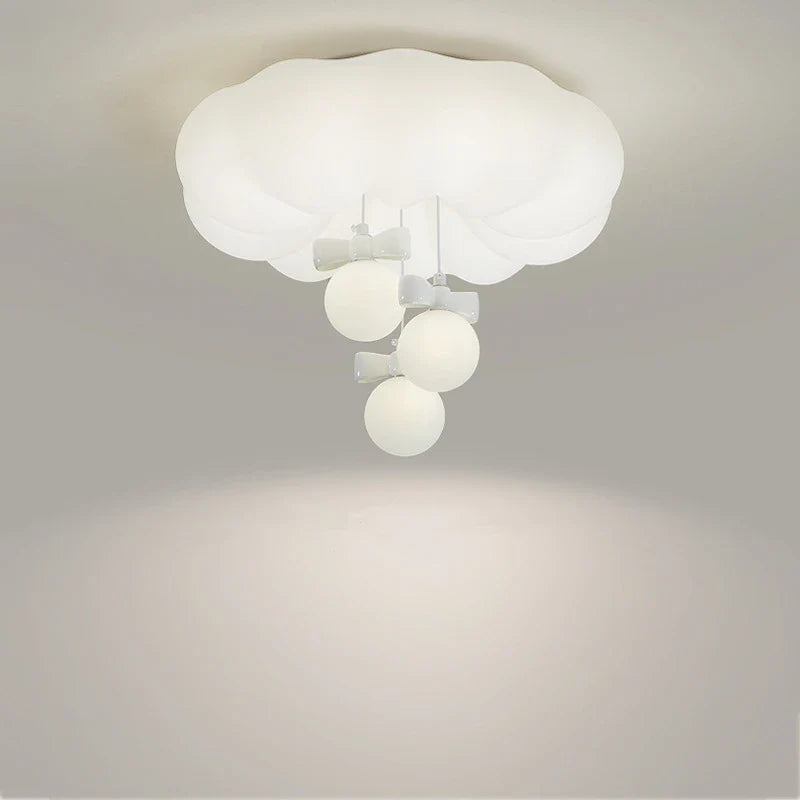 Cloud Bubble Ceiling Lamp has a light and undulating edge, as soft as cotton candy, emitting a cool halo.