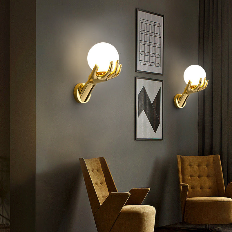 Wall - mounted Hand - shaped Lamps in Room