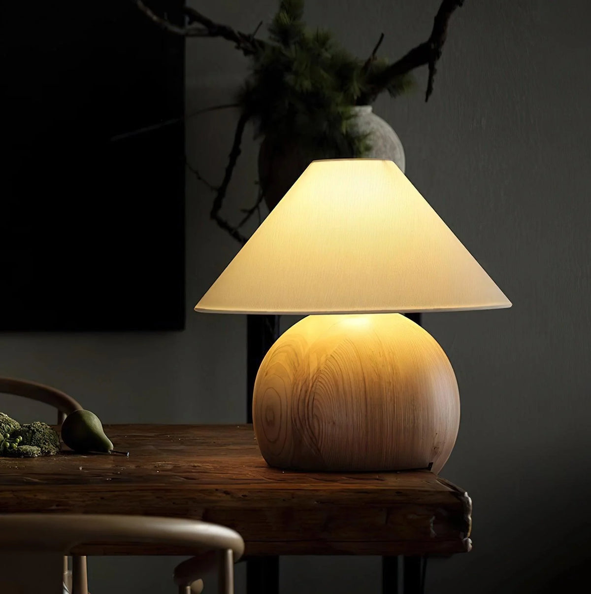 Corner Log Table Lamp 8
