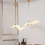 Curved Alabaster Chandelier