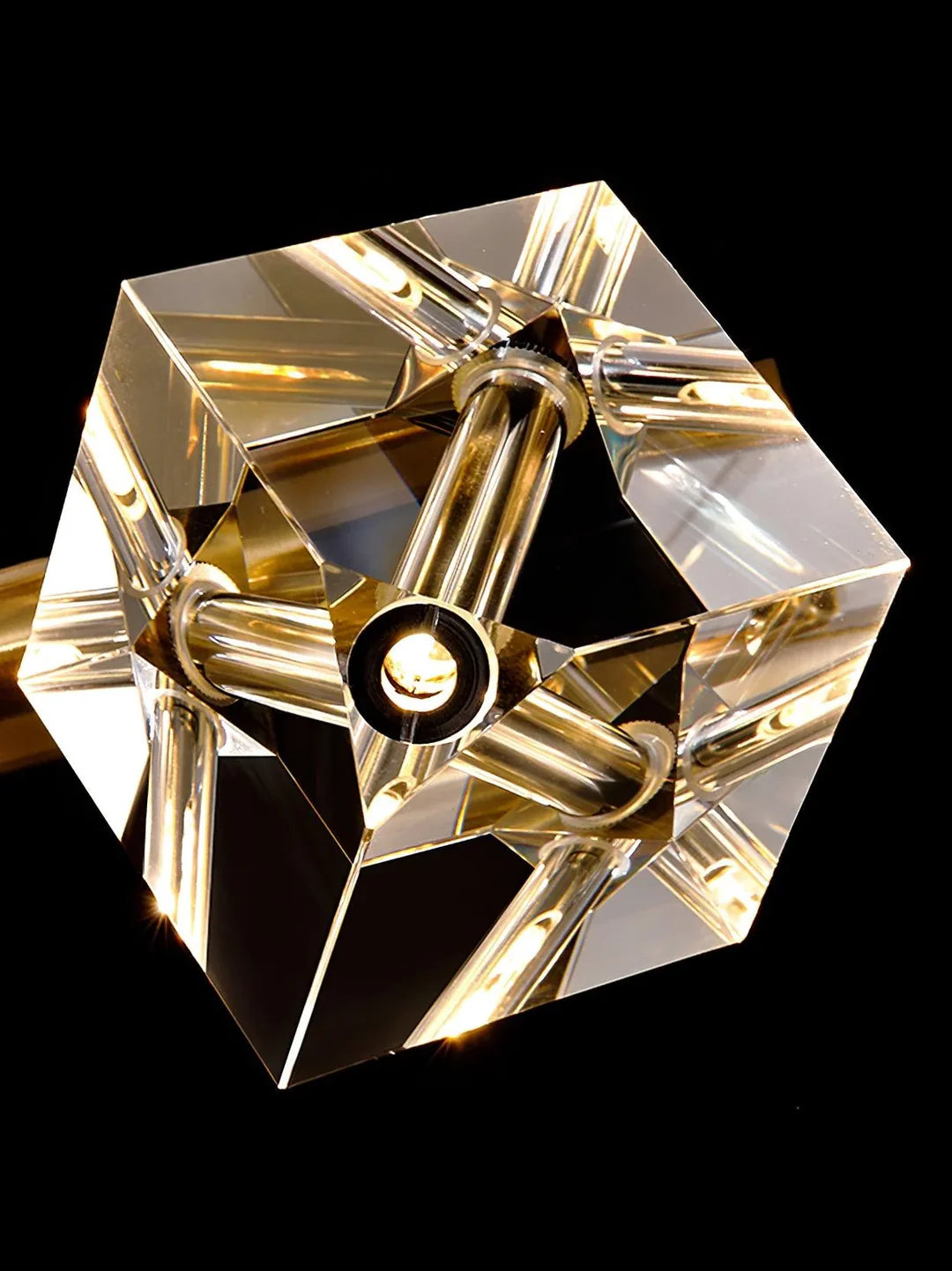 Detail of the crystals of the Polyhedron Crystal Chandelier.