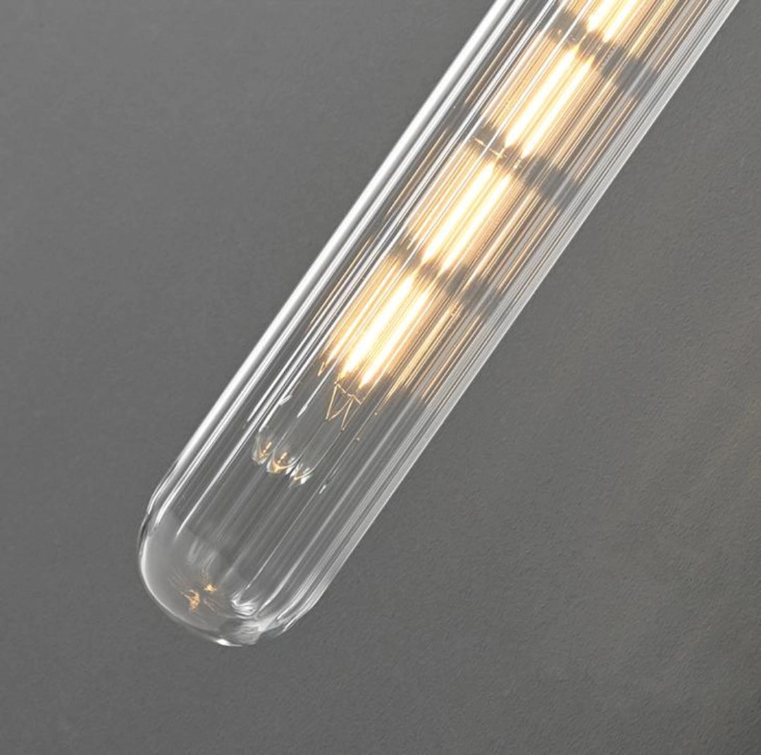 Detail of Embers Wall Lamp long glass lamp shade