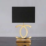 Double C Table Lamp Black and Gold