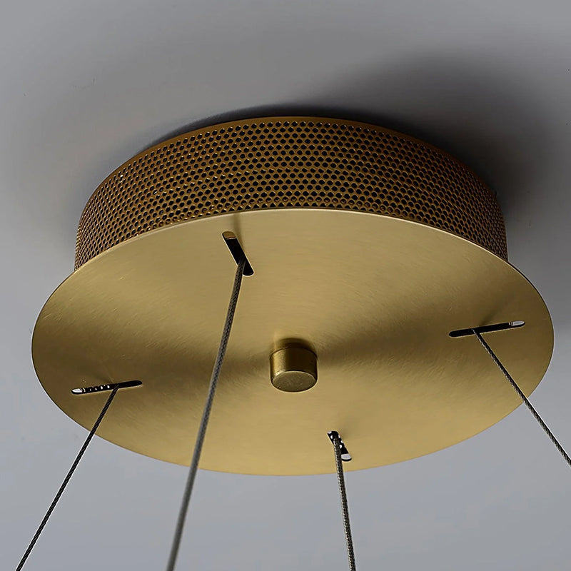 Detail of the Elegant Crystal Chandelie stable ceiling cup