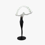 The front view of the human sculpture floor lamp