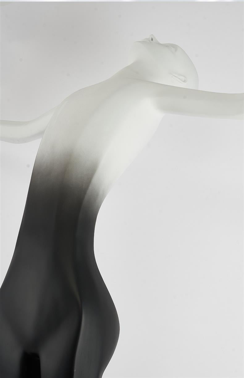 A close-up of the human sculpture floor lamp