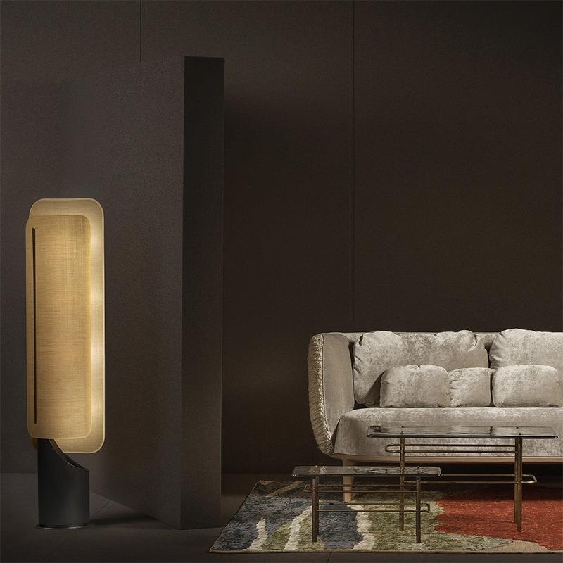 Sleek Ibiza Floor Lamp: Constructed from cloth and metal, crafting a cozy lighting environment for your home.