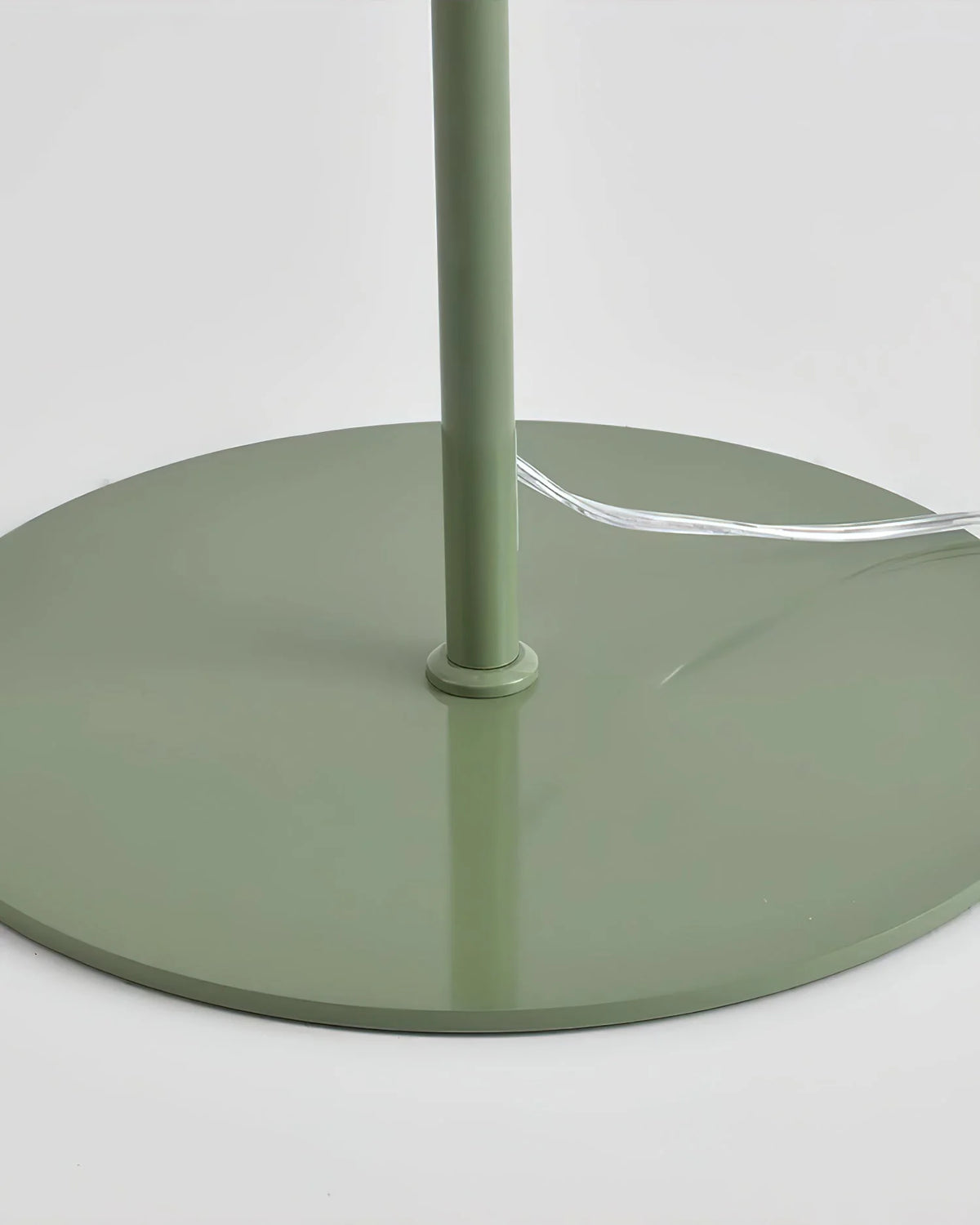 Close-up of the green metal chassis of the Jellyfish Floor Lamp