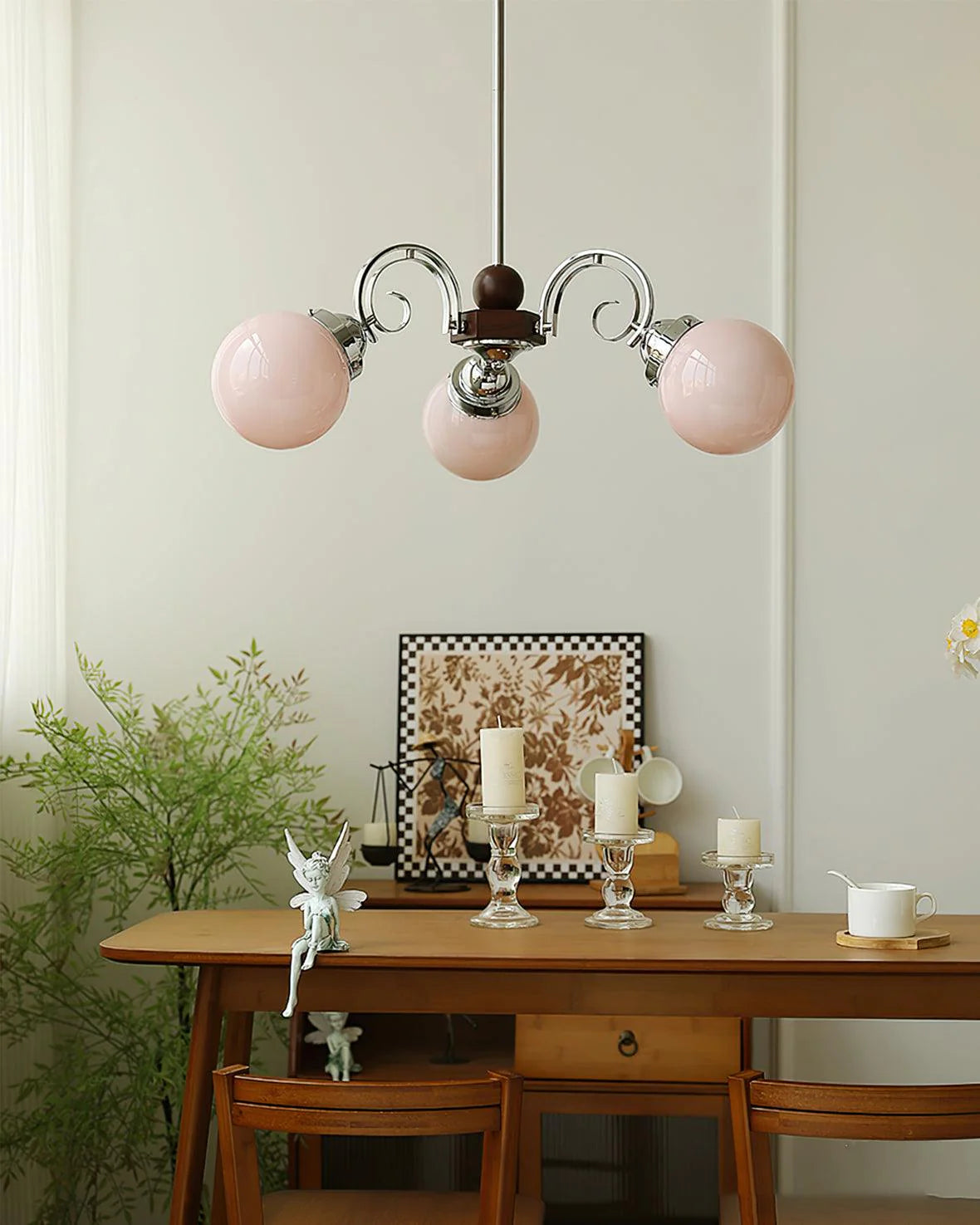 Adjustable height Marshmallow Chandelier
