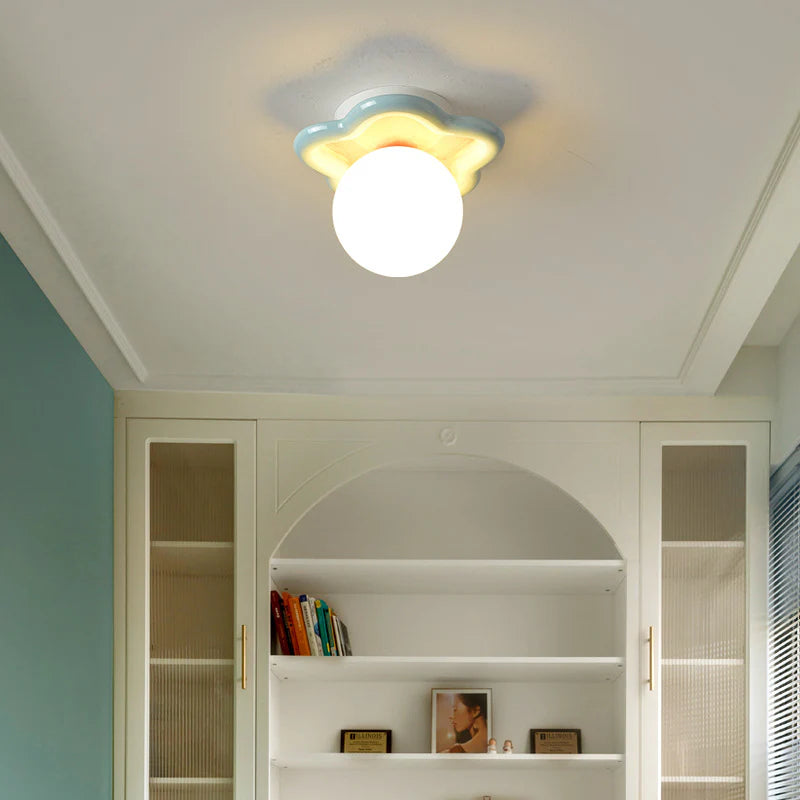 Perfect for nurseries, its star silhouette blends with soft hues, crafting a warm, vibrant atmosphere.