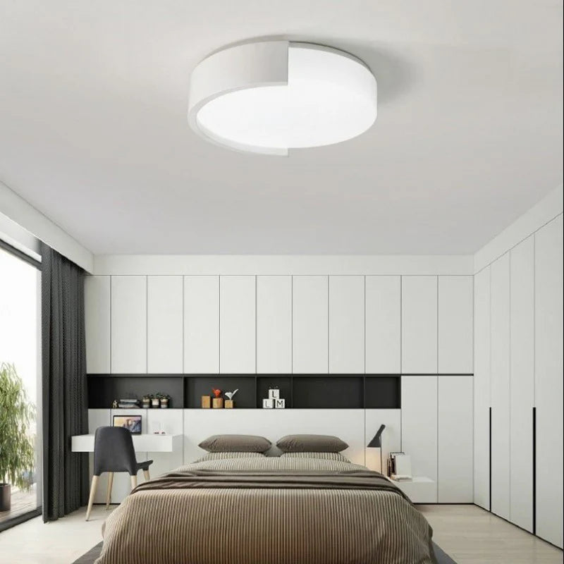 Stylish and functional, the round ceiling light showcases a unique circular layout, providing gentle light for cozy atmospheres.