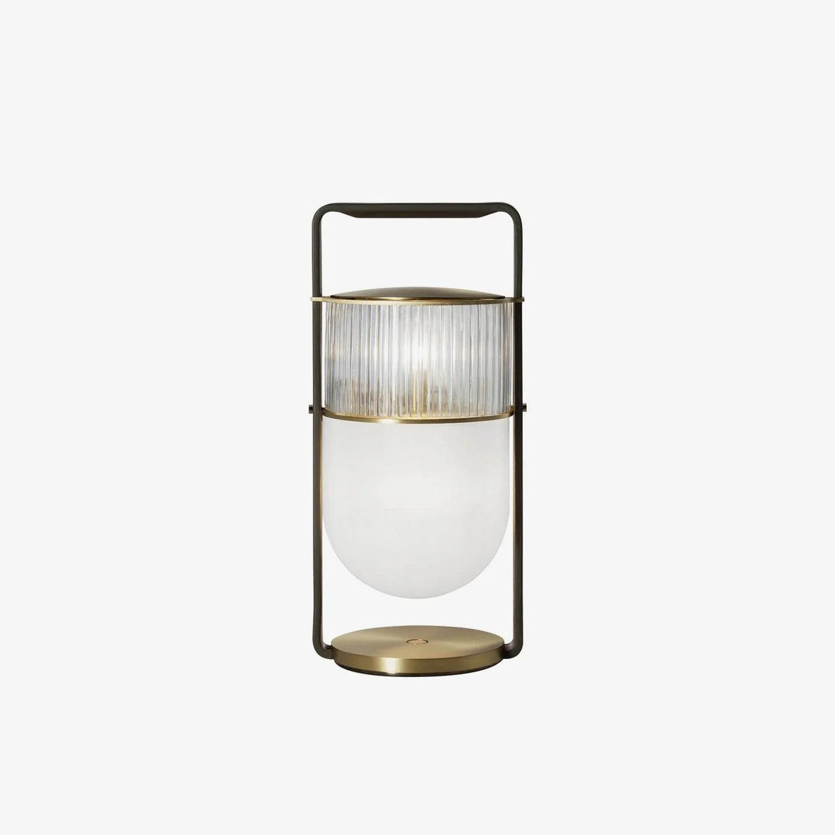 Sleek hand table lamp: Nordic style, glass structure, ideal for decor and lighting.