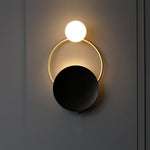front view of simple ring wall lamp