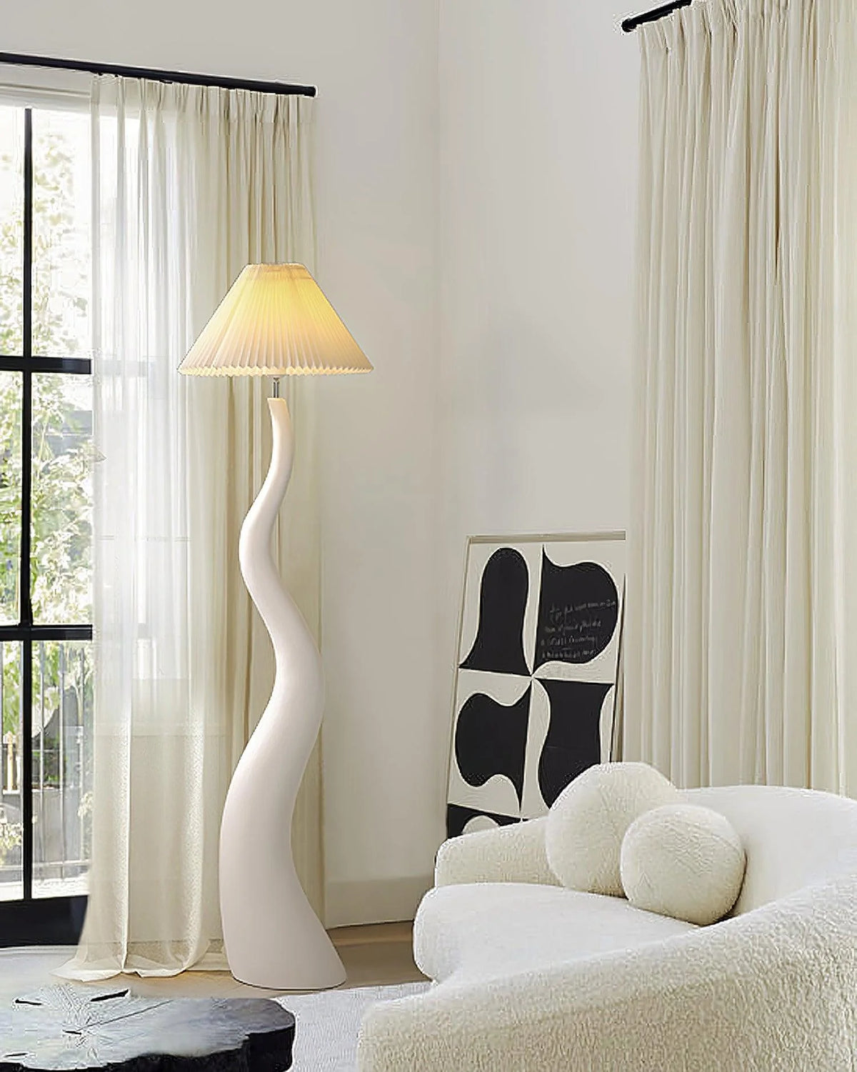 Nordic Twist Pleated Floor Lamp 16
