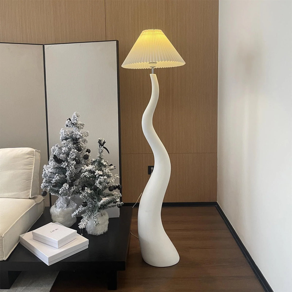 Nordic Twist Pleated Floor Lamp 18