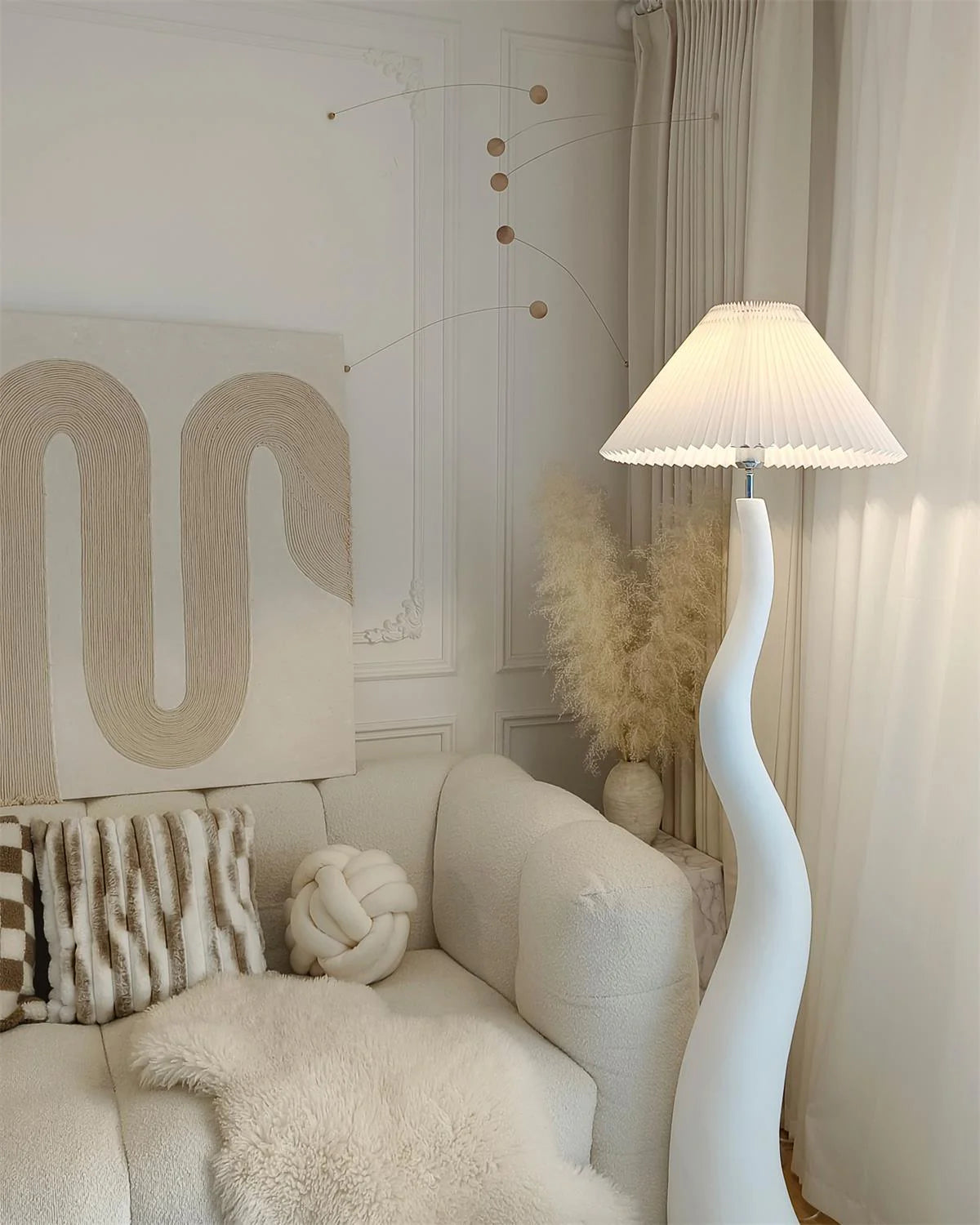 Nordic Twist Pleated Floor Lamp 20