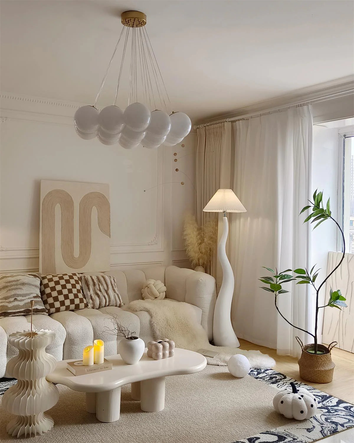 Nordic Twist Pleated Floor Lamp 25