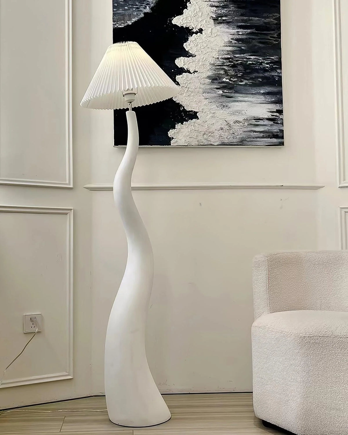 Nordic Twist Pleated Floor Lamp 26