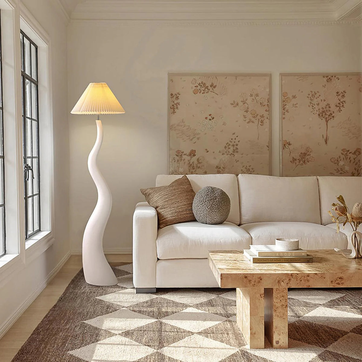 Nordic Twist Pleated Floor Lamp 9