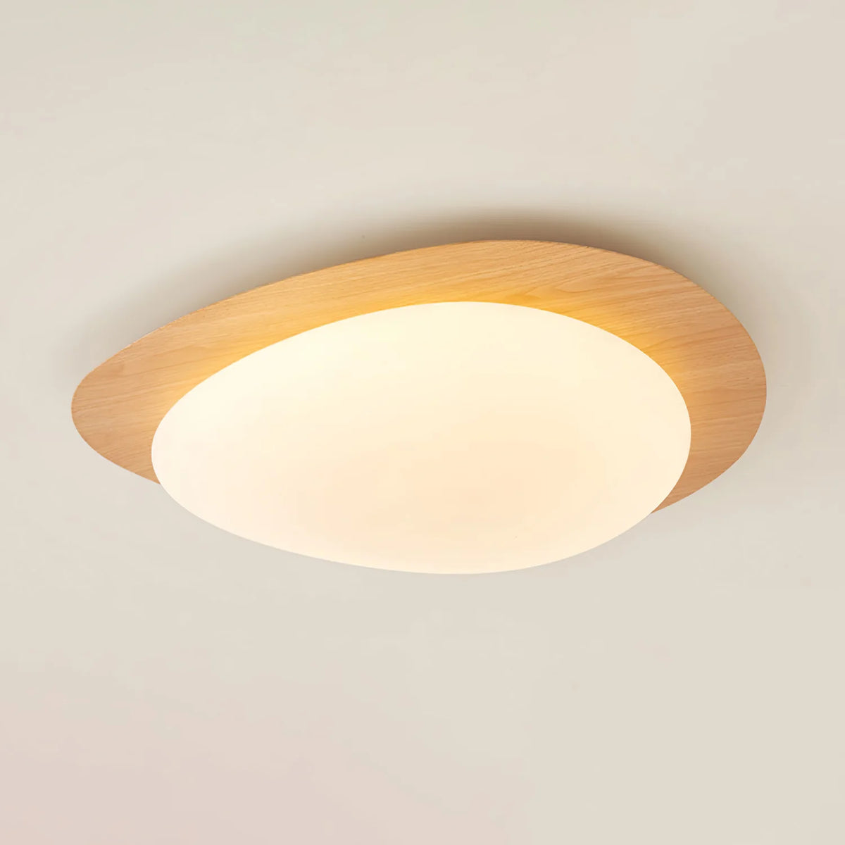 Pebble Walnut Ceiling Light 11