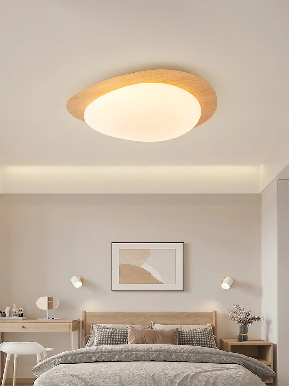 Pebble Walnut Ceiling Light 15