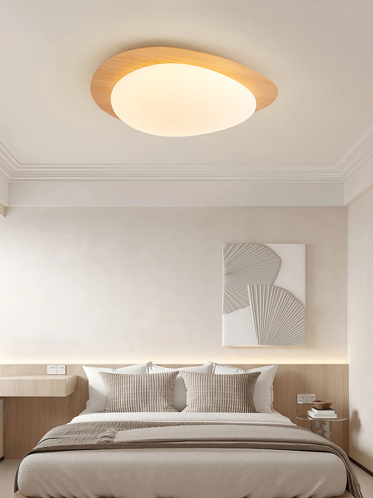 Pebble Walnut Ceiling Light 16