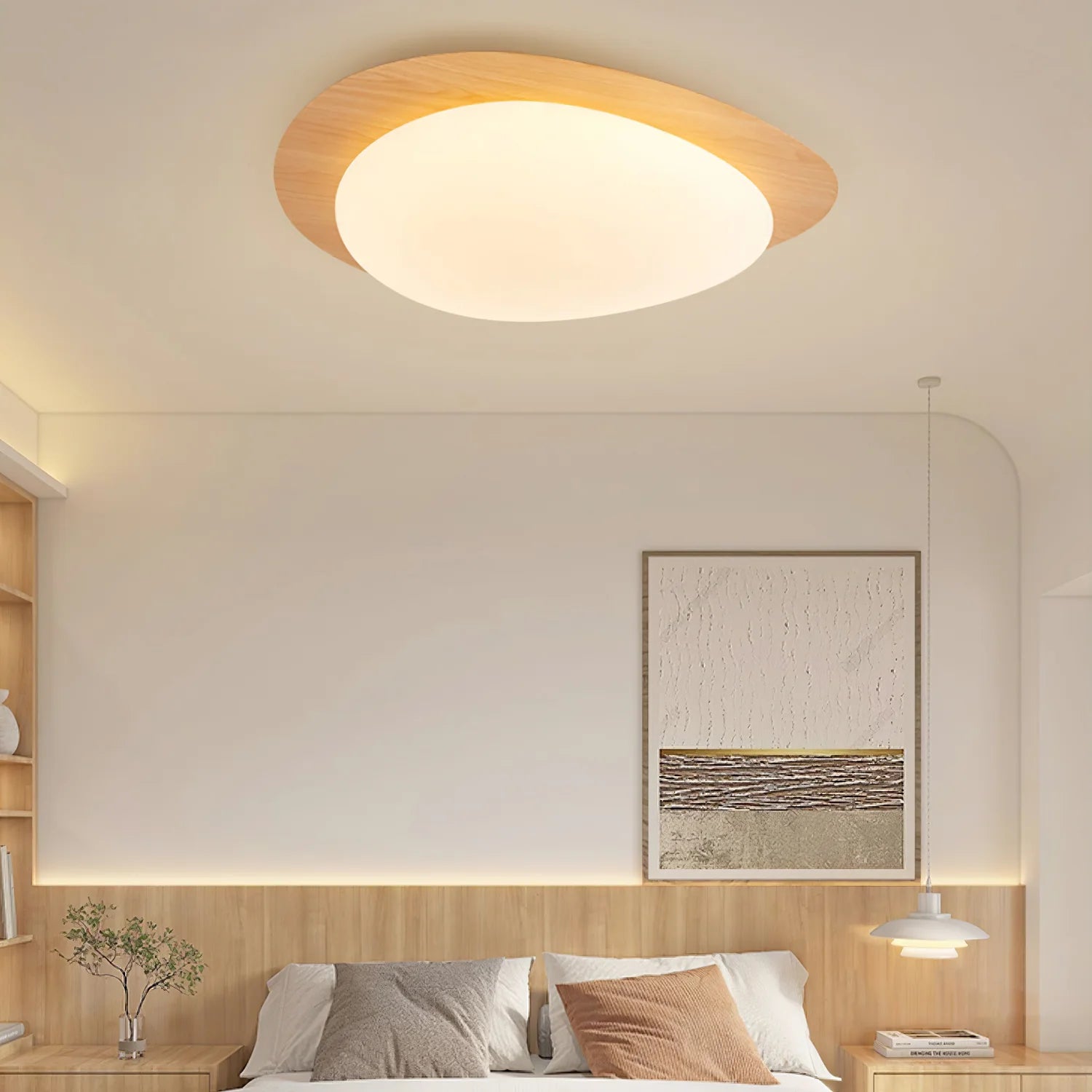 Pebble Walnut Ceiling Light 2