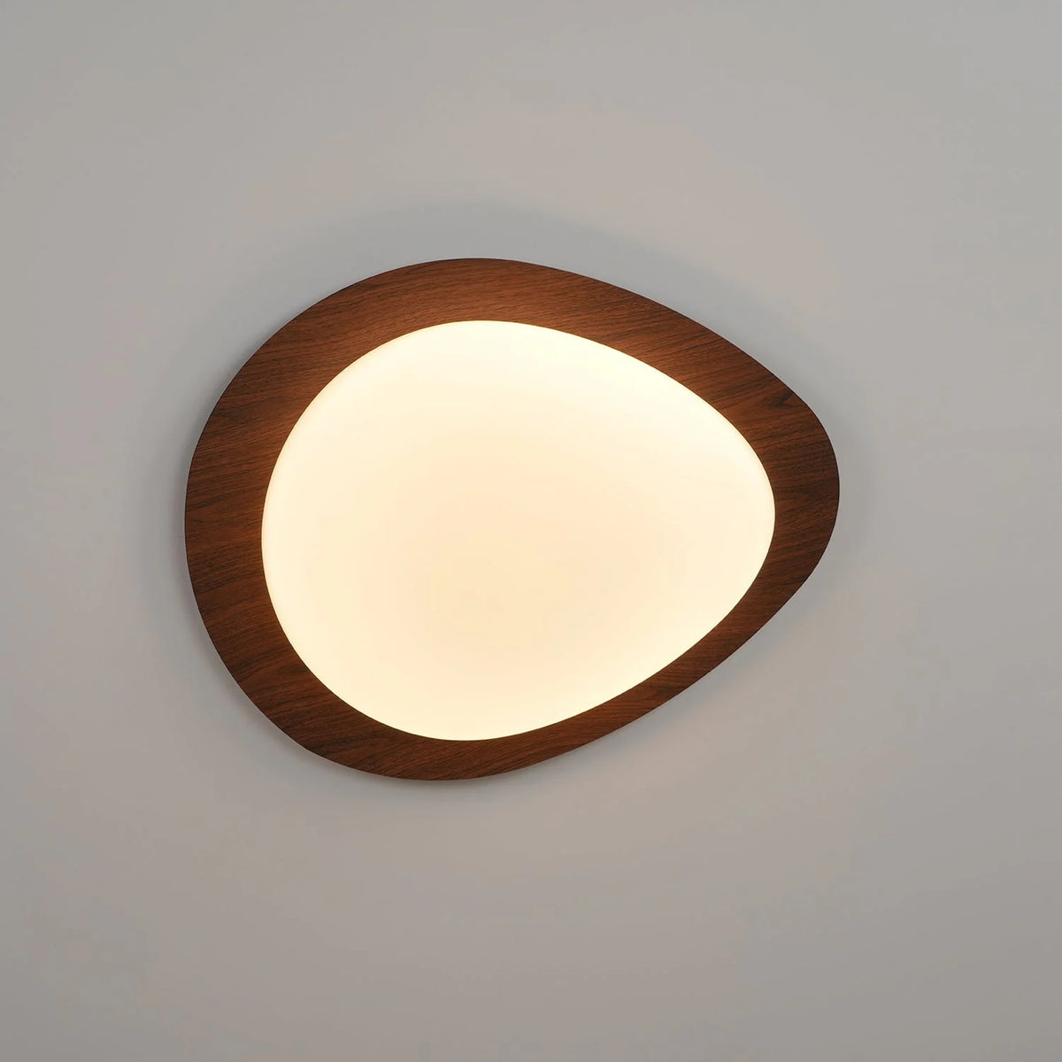 Pebble Walnut Ceiling Light 20
