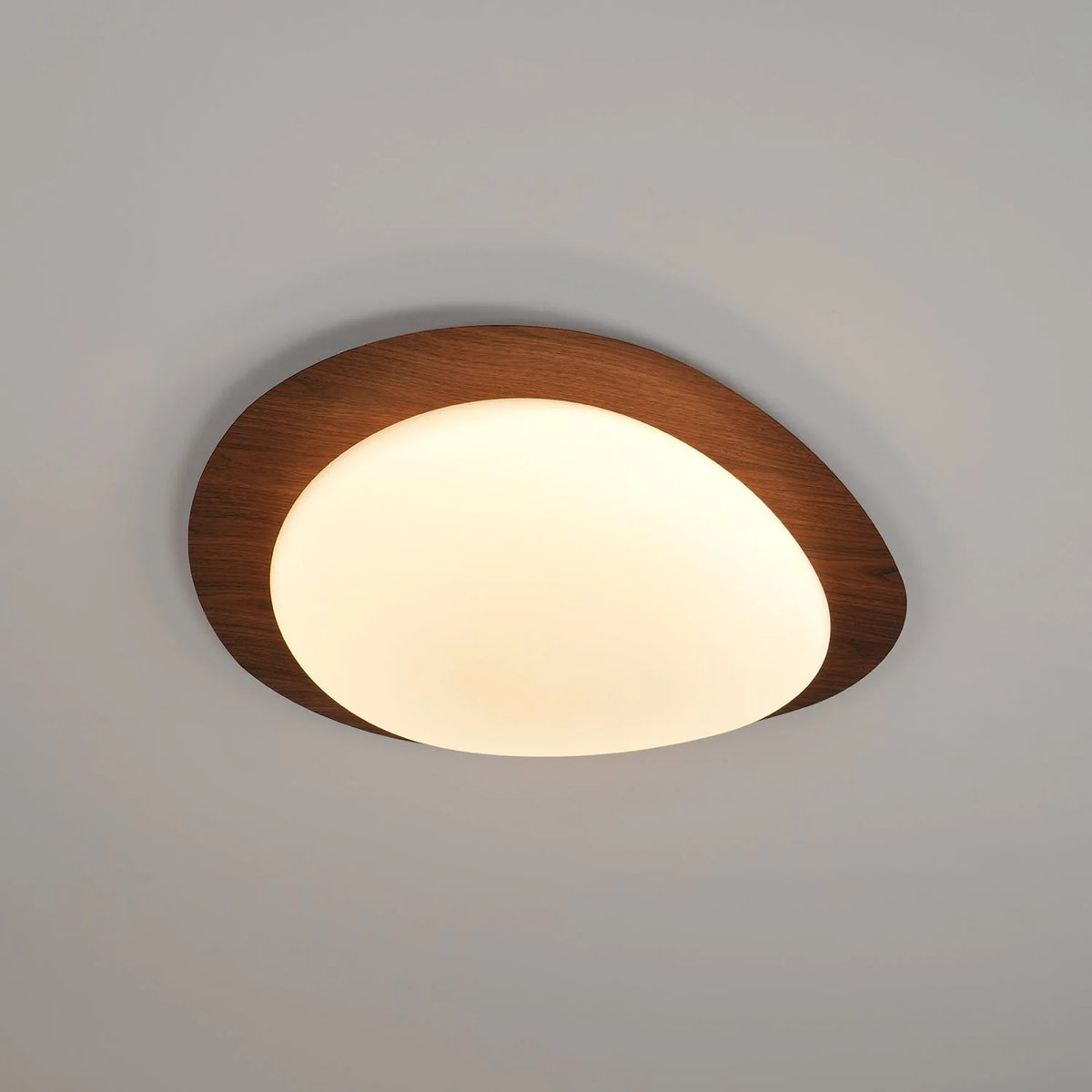 Pebble Walnut Ceiling Light 4
