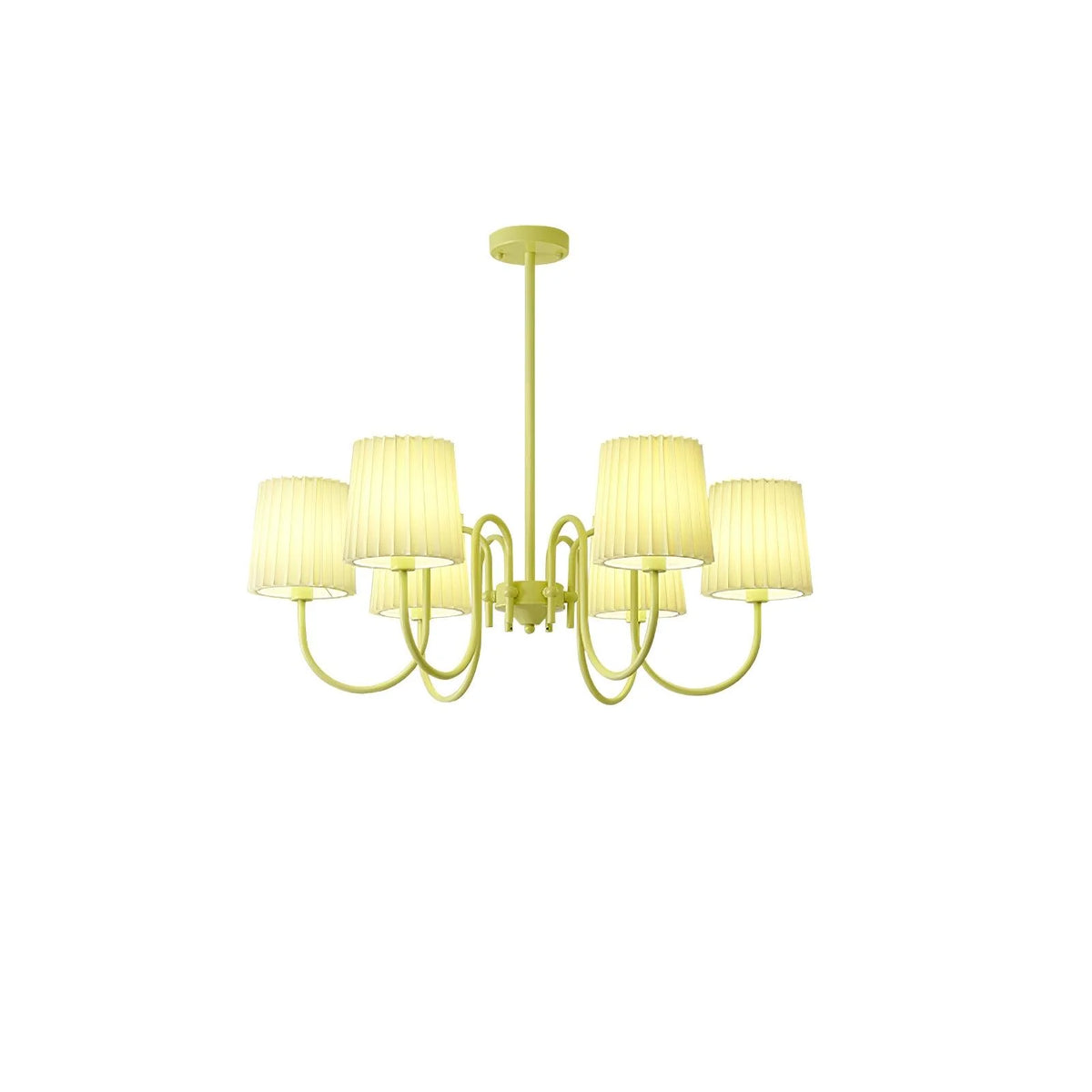 Pleated Fabric Matcha Chandelier 18