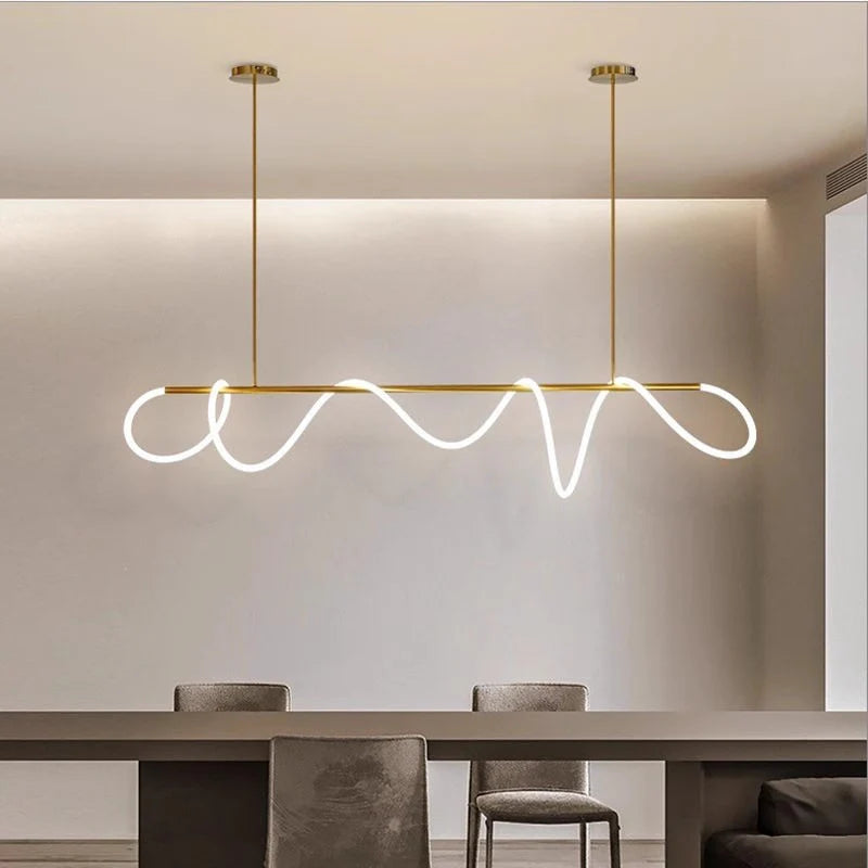 Simple Silicone Tube Chandelier