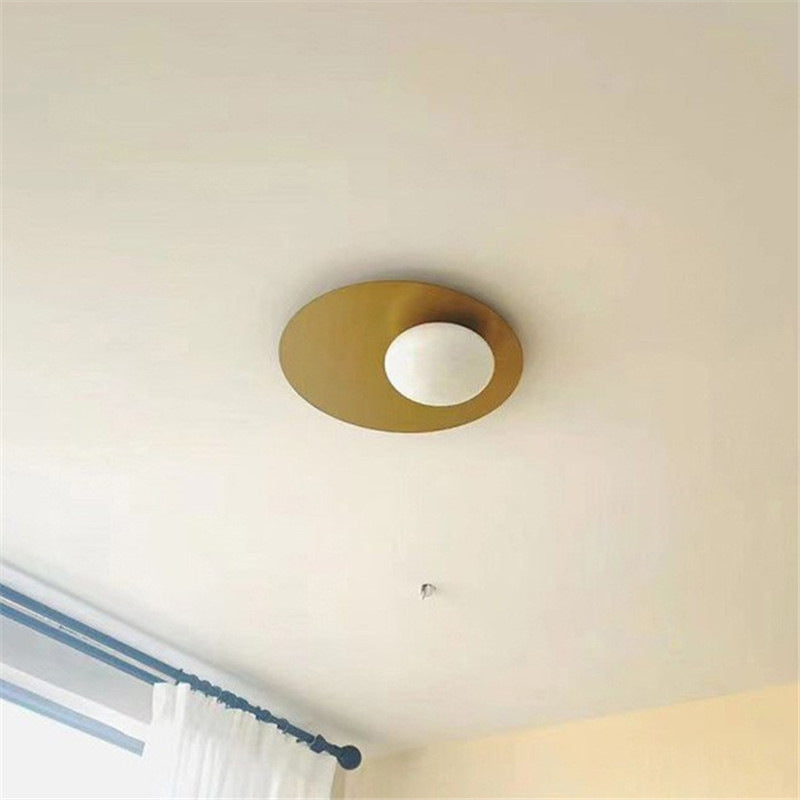 The perspective of Simple Oval Ceiling Light from below.