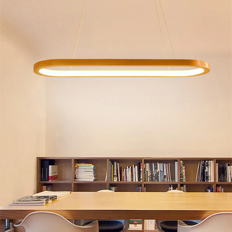 Elegantly constructed, this Wood Oval Led Pendant Light uses Rubber Wood and Acrylic to deliver a sophisticated aesthetic for modern spaces.