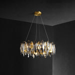 Lustre en cristal gris fumé